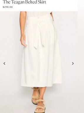 Brochu Walker Teagan Belted Midi Skirt (XS)